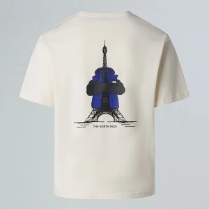 The North Face Luźny T-shirt Unisex France White Dune Rozmiar XS male