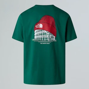 The North Face Luźny T-shirt Unisex Italy Evergreen Rozmiar XS male