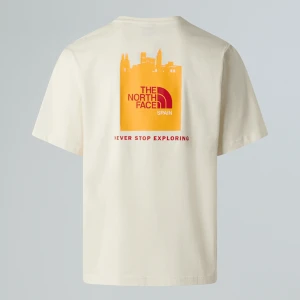 The North Face Luźny T-shirt Unisex Nse Spain White Dune-tnf Red Rozmiar L male