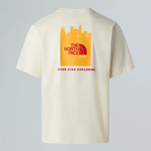 The North Face Luźny T-shirt Unisex Nse Spain White Dune-tnf Red Rozmiar S male