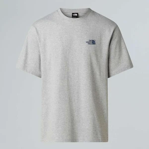 The North Face Luźny T-shirt Unisex Z Grafiką Run Tnf Light Grey Heather Rozmiar S male