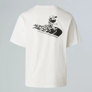 The North Face Luźny T-shirt Unisex Z Grafiką Run Tnf White Rozmiar XS male