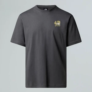The North Face Luźny T-shirt Z Grafiką Unisex Connect Anthracite Grey Rozmiar S male