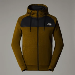 The North Face Męska Bluza Polarowa Z Kapturem I Zamkiem Błyskawicznym Na Całej Długości Reaxion Moss Green Dark Heather-asphalt Grey Rozmiar XS male