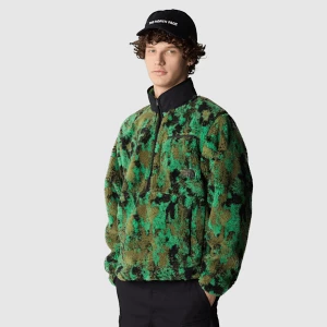 The North Face Męska Bluza Wkładana Przez Głowę Extreme Pile Optic Emerald Generative Camo Jacquard Rozmiar S male