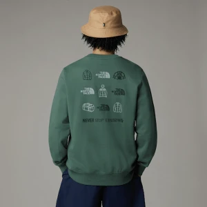 The North Face Męska Bluza Z Grafiką Outdoor Duck Green Rozmiar M male