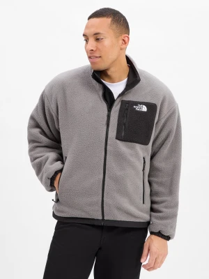 The North Face Męska dwustronna kurtka polarowa - Yumiori Mężczyźni czarny|szary jednolity,