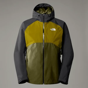 The North Face Męska Kurtka Z Kapturem Stratos Forest Olive-yellow Silt-asphalt Grey-npf Rozmiar M male