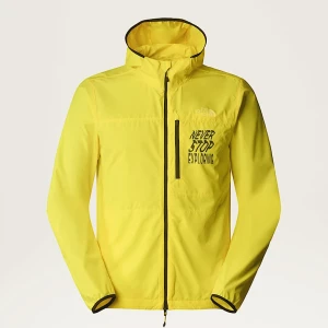The North Face Męska Wiatroodporna Kurtka Higher Run Lemon Yellow-shady Blue Rozmiar XL male
