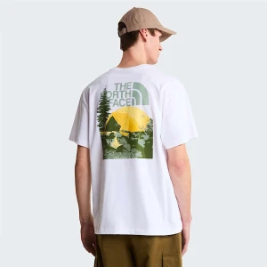 The North Face Męski Luźny T-shirt Pitch A Tent Tnf White Rozmiar L male