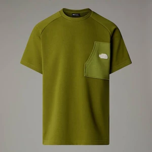 The North Face Męski Luźny T-shirt Terry Forest Olive Rozmiar XS male