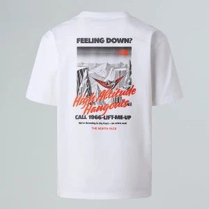 The North Face Męski Luźny T-shirt Tnf Adventure White Dune-mandarin Red Rozmiar XL male