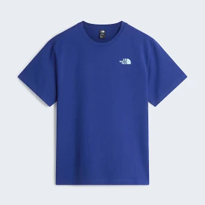 The North Face Męski Luźny T-shirt Vintage Mountain Bold Blue-summit Gold Rozmiar XXL male