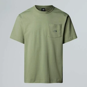 The North Face Męski Luźny T-shirt Z Kieszenią Dome Bark Mist Rozmiar S male