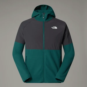 The North Face Męski Polar O Wysokiej Gramaturze Z Zamkiem Na Całej Długości I Kapturem Glacier Deep Nori-asphalt Grey-tnf Black Rozmiar L male