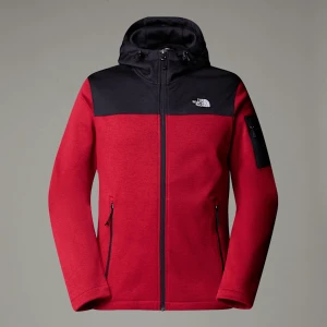 The North Face Męski Polar Z Kapturem Tech Emilio Rage Red Dark Heather-tnf Black Rozmiar S male