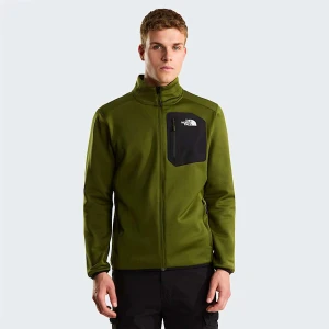 The North Face Męski Polar Z Zamkiem Na Całej Długości Crest Woodland Green-tnf Black Rozmiar L male