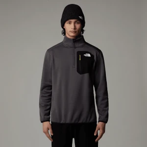 The North Face Męski Polar Z Zamkiem O Długości 1/4 Crest Anthracite Grey-tnf Black Rozmiar XXL male