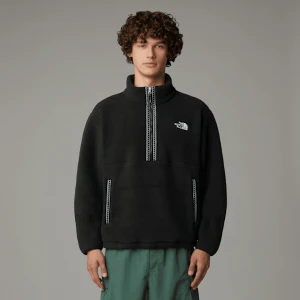 The North Face Męski Polar Z Zamkiem O Długości 1/4 Wkładany Przez Głowę Tnf Fleeski Tnf Black-tnf Black Rozmiar S male