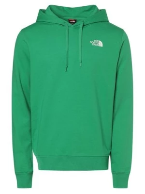 The North Face Męski sweter z kapturem Mężczyźni Bawełna zielony jednolity,