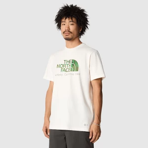 The North Face Męski T-shirt Berkeley California White Dune-optic Emerald Generative Camo Print Rozmiar S male