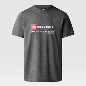 The North Face Męski T-shirt Chamonix Gps Tnf Medium Grey Heather Rozmiar M male