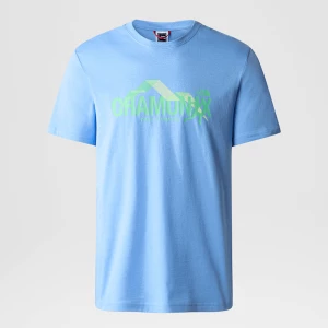 The North Face Męski T-shirt Do Biegania Man Provence Blue-spring Bud-lime Cream Rozmiar XS female