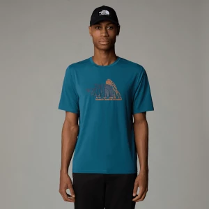 The North Face Męski T-shirt Foundation Mountain Mallard Blue Rozmiar XS male