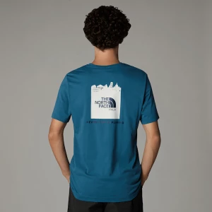 The North Face Męski T-shirt Italy Redbox Mallard Blue - White Dune - Eagle Blue Rozmiar M male