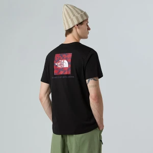 The North Face Męski T-shirt Nse Box Raku Horse Infill Tnf Black-cardinal Red Raku Horse Print Rozmiar XXL male