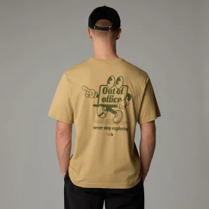 The North Face Męski T-shirt O Luźnym Kroju Cartoon Khaki Stone - Terrarium Green Rozmiar M male