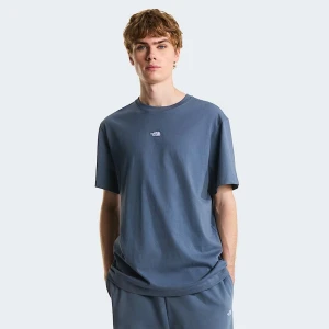 The North Face Męski T-shirt O Luźnym Kroju Z Logo Na Środku Essential Granite Grey Rozmiar XXL male