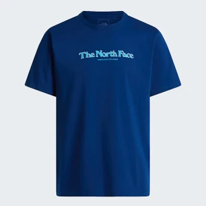 The North Face Męski T-shirt O Regularnym Kroju Lowercase Estate Blue Rozmiar M male