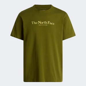 The North Face Męski T-shirt O Regularnym Kroju Lowercase Forest Olive Rozmiar S male