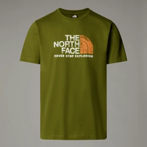The North Face Męski T-shirt Rust 2 Forest Olive Rozmiar M male