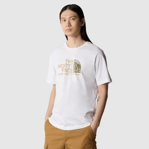 The North Face Męski T-shirt Rust 2 Tnf White Rozmiar S male