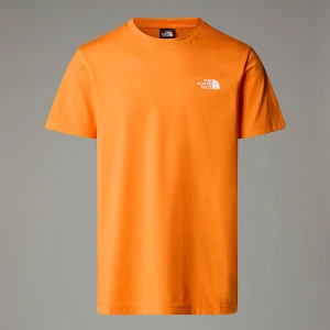 The North Face Męski T-shirt Simple Dome Digital Orange Rozmiar XS male