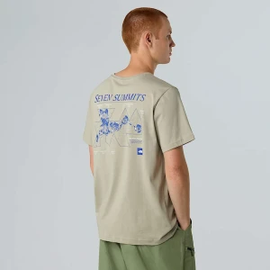 The North Face Męski T-shirt Topographic Clay Grey Rozmiar XXL male