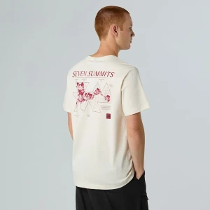 The North Face Męski T-shirt Topographic White Dune Rozmiar XS male