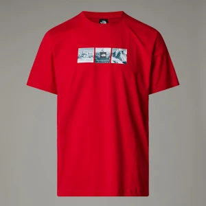 The North Face Męski T-shirt Z Grafiką Expedition System Tnf Red Rozmiar M male