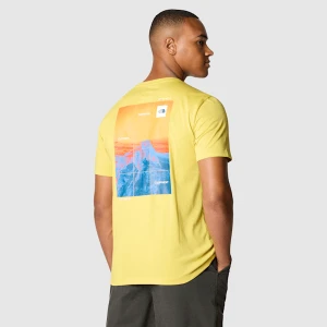 The North Face Męski T-shirt Z Grafiką Foundation Heat Yellow Silt Rozmiar M male