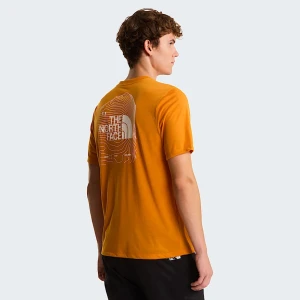 The North Face Męski T-shirt Z Grafiką I Logo Bitmap Dust Orange Rozmiar S male
