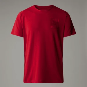 The North Face Męski T-shirt Z Grafiką Lightning Garnet Red Rozmiar L male