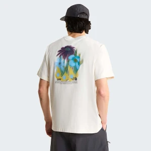 The North Face Męski T-shirt Z Grafiką O Luźnym Kroju 1966 Flora White Dune Rozmiar XS male