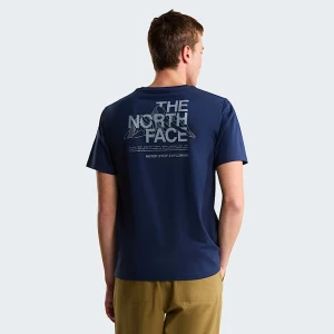 The North Face Męski T-shirt Z Grafiką O Regularnym Kroju Mountain Sketch Summit Navy Rozmiar XS male