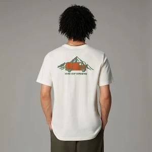 The North Face Męski T-shirt Z Grafiką Outdoor White Dune Rozmiar XL male