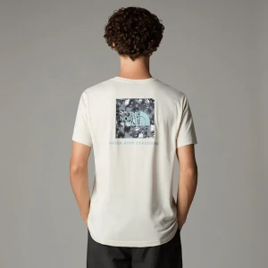 The North Face Męski T-shirt Z Grafiką Redbox White Dune-tnf Black Liquid Print Rozmiar XXL male