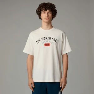 The North Face Męski T-shirt Z Grafiką Varsity White Dune Rozmiar XXL male