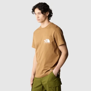 The North Face Męski T-shirt Z Kieszonką Berkeley California Utility Brown Rozmiar XS male