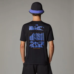 The North Face Męski T-shirt Z Motywem Gór Foundation Tnf Black Rozmiar S male